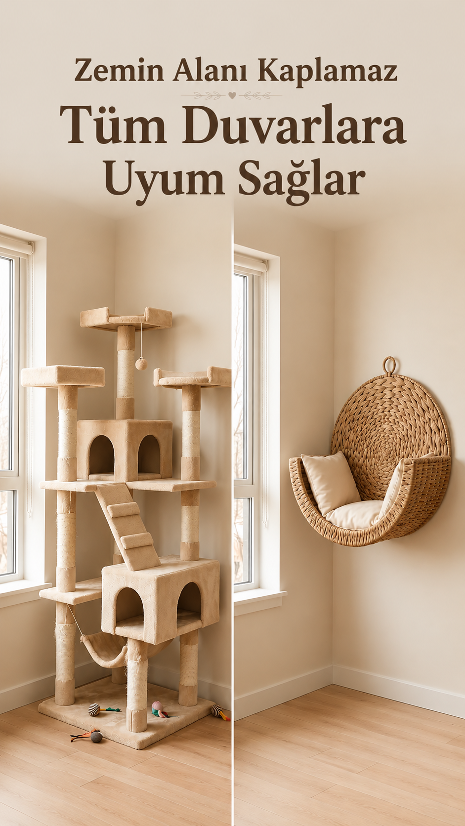 Miyavla™ Doğal Hasır Kedi Yuvası